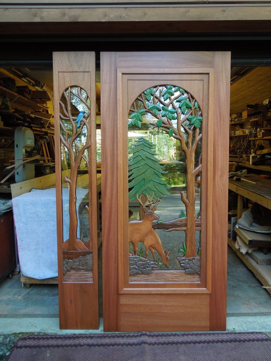 Custom Single Door And Side Light by Hugo Mesa Studio