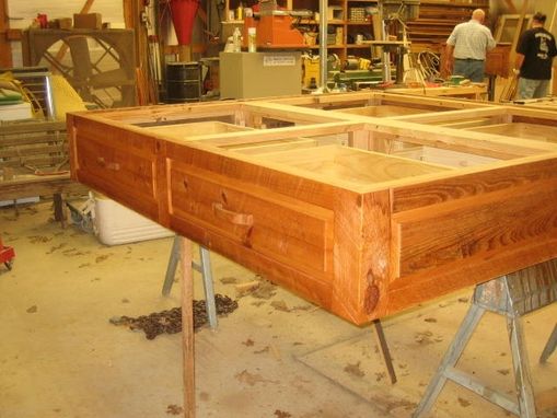 Custom Made Platform Bed Rustic Cypress Wood