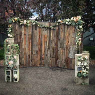 Custom Made Wood Wall Wedding Backdrop