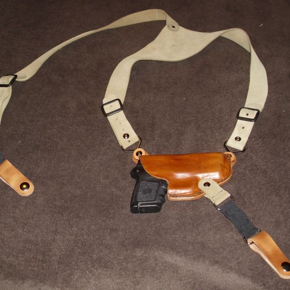 Custom Made James Bond Style Shoulder Holster Rig by Alamo Custom