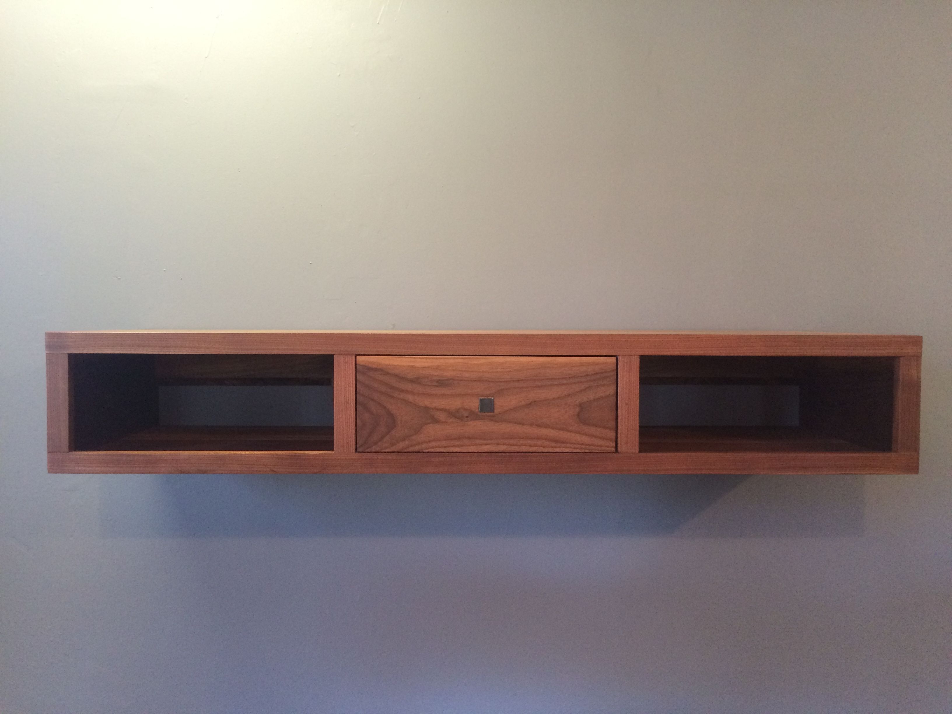 Hand Made American Walnut Floating Console. by TLAustinDesign