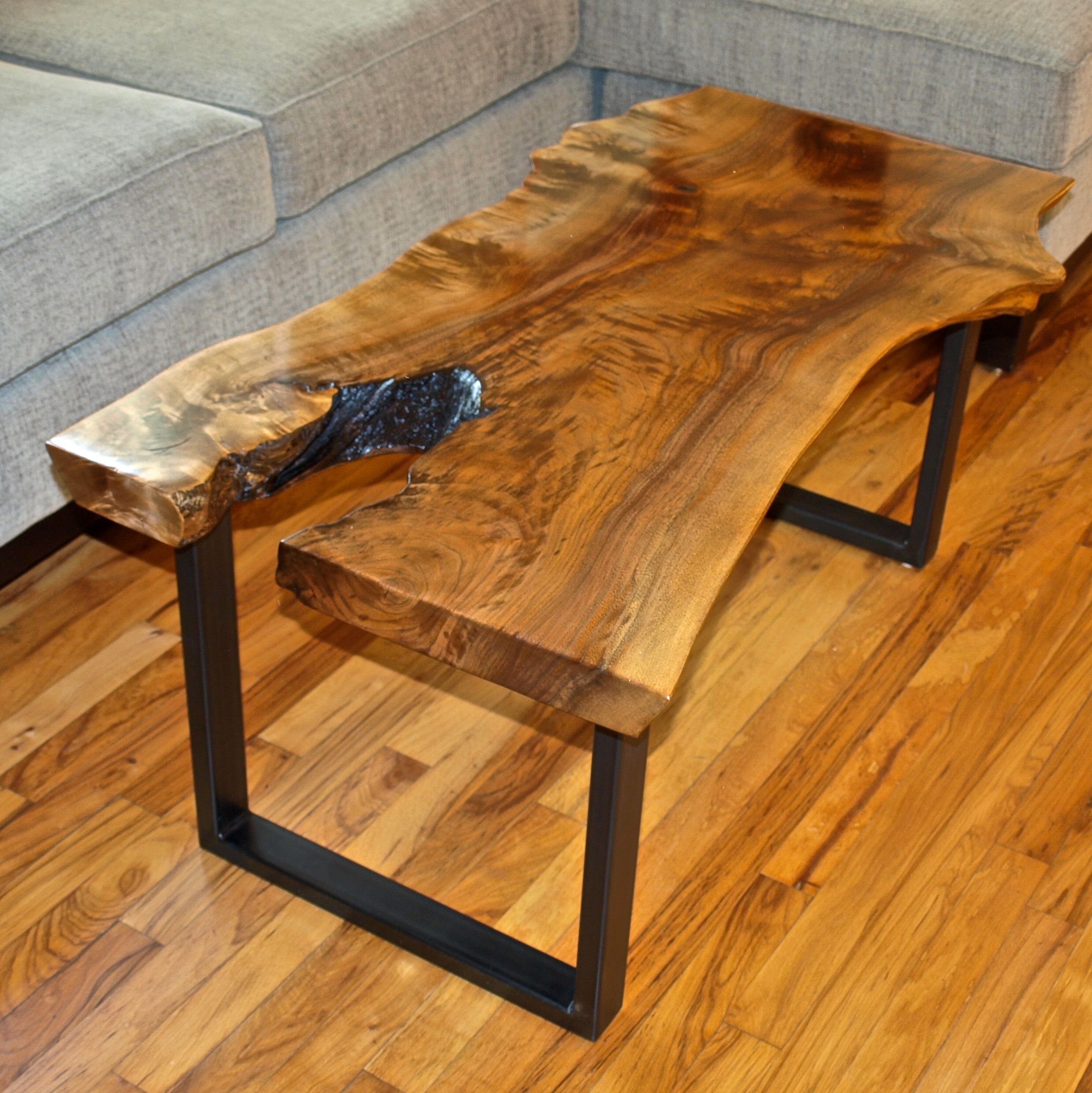 Buy Hand Crafted Walnut Live Edge Coffee Table Made To Order From