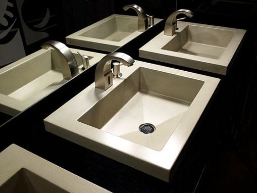 Custom Made Gold On Gold Concrete Sinks