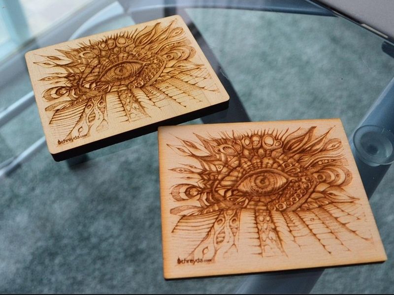 Custom Made Laser Cut And Engraved Wood Art Prints by LaserCreative