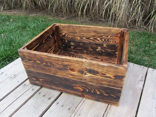 Custom Made Medium Wood Crate Stackable Made From Reclaimed Wood Pallets