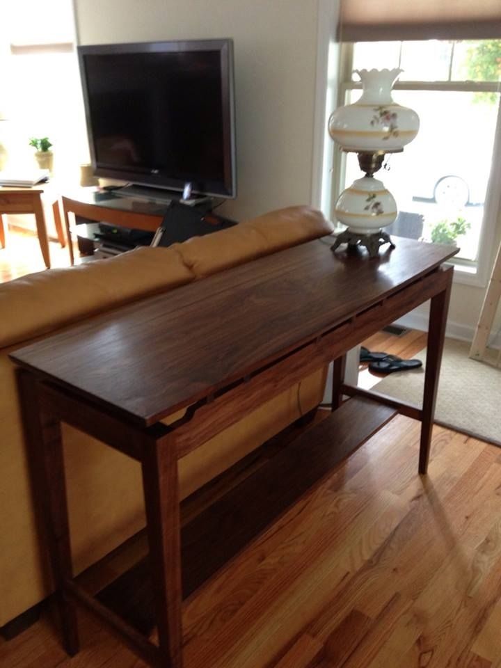 Hand Crafted Walnut Entry Table by Fine Wine Woodworks