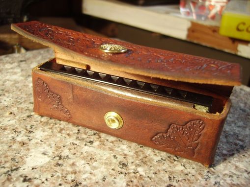 Custom Made Handcrafted Leather Harmonica Cases