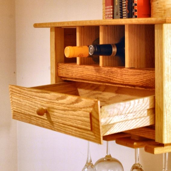 Handmade Wall Hanging Wine Rack / Bookshelf by Mountain Home Style