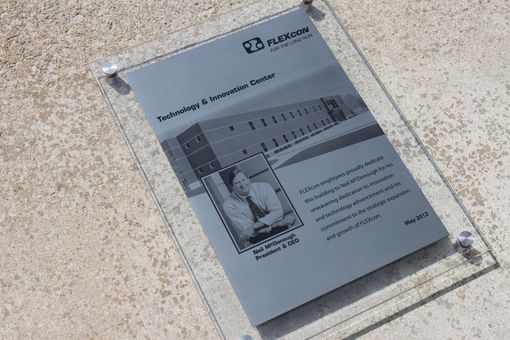 Custom Made Dedication Plaque - Etched Stainless Steel