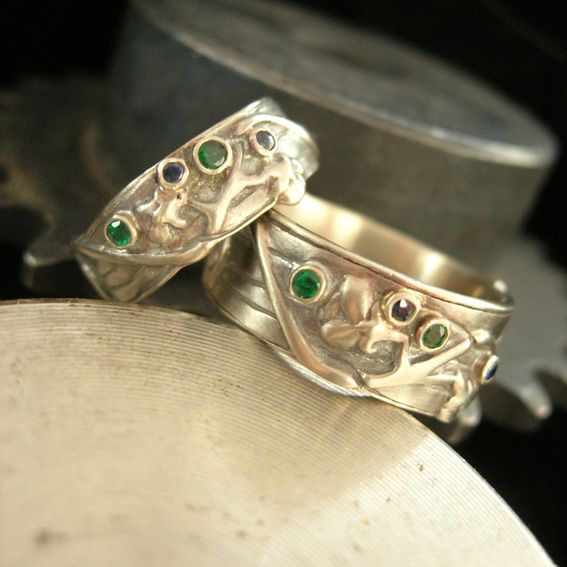 Hand Made Wedding Bands, Matching by Bmf Jewelry