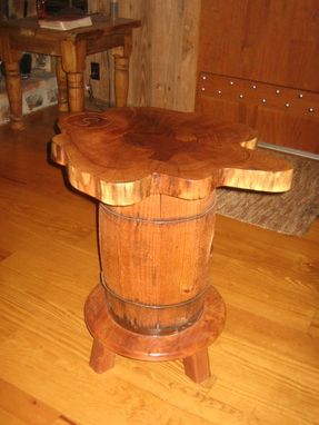 Custom Made Mesquite Barrel Table