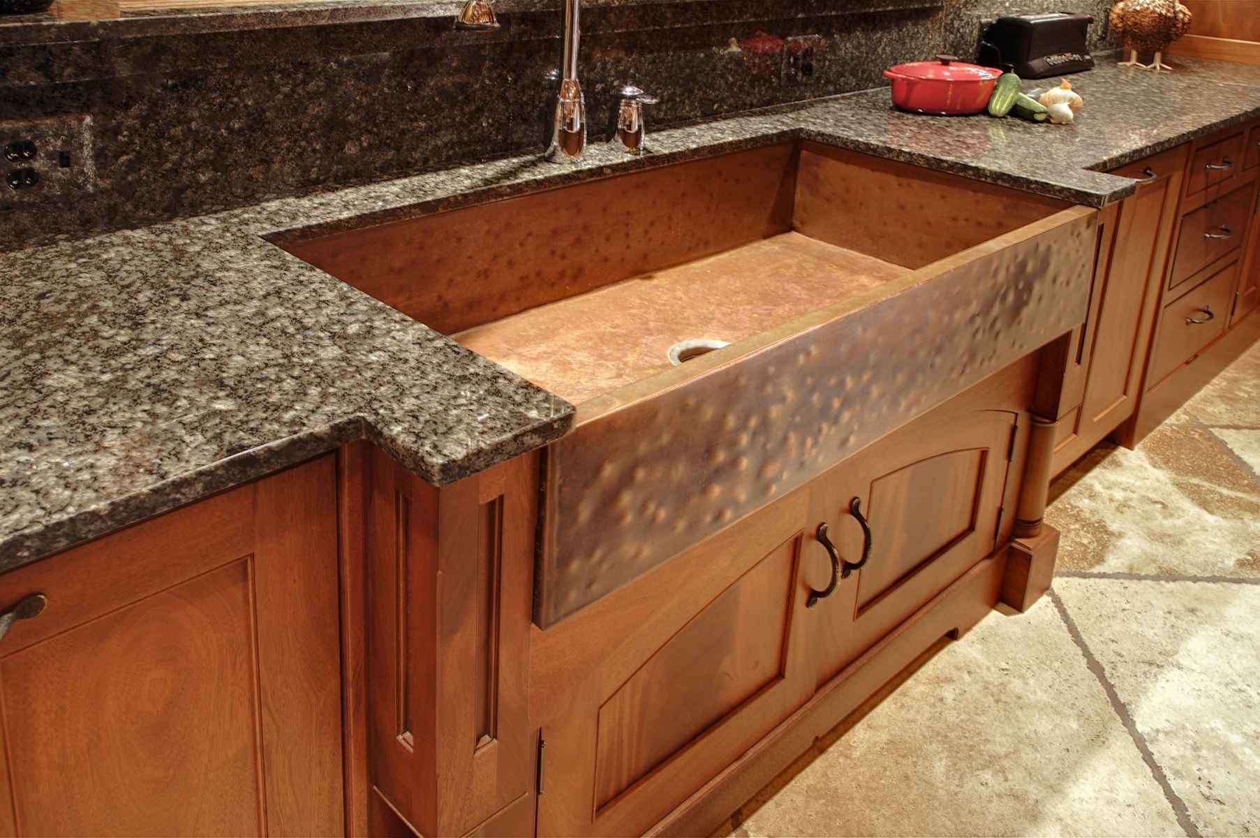 custom farm sink kitchen