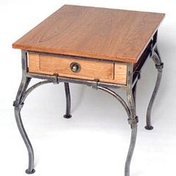 Custom Made Natural Cherry Wood Mission End Table by Winnipesaukee