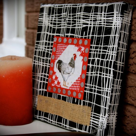 Custom Made Her Paper Napkins Decoupage Paper Mache Canvas Art 12x12