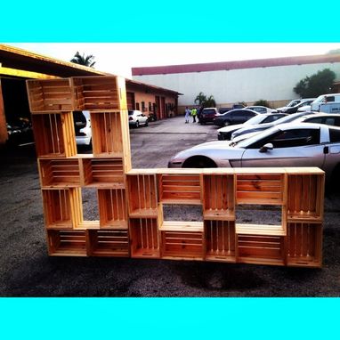 Custom Made Vintage Crate Style Wall Unit
