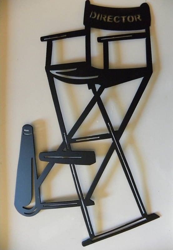 Hand Made Home Theater Decor Directors Chair W/Horn Metal ...
 Theatre Director Chair