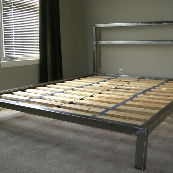 Handmade Welded Platform Bed by Steric Design