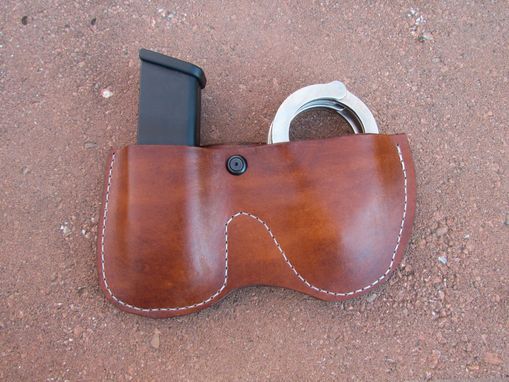 Custom Made Leather Handcuff And Magazine Holster