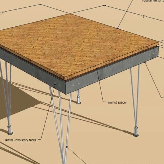 Custom Made Cork Top Table by 2nd Story Wood Co.