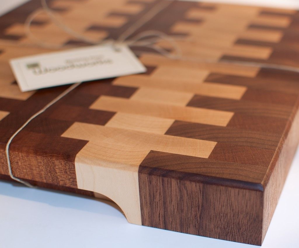 Buy A Hand Made Walnut And Maple End Grain Cutting Board Made To Order From Blowing Rock 
