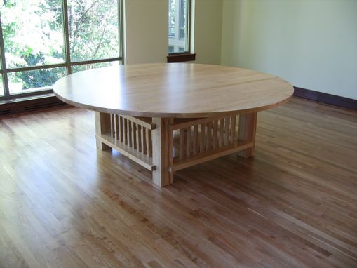 Custom Made 96" Round Maple Conference Table