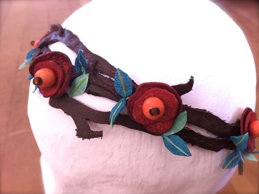 Custom Made Leather Flower Vine Headband