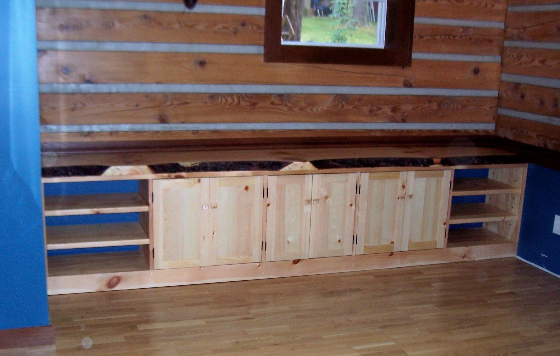 Custom Live Edge Media Center by Nature's Knots Custom Furniture And
