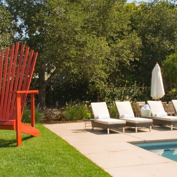 Handmade Big Red Chair by Heritage Salvage