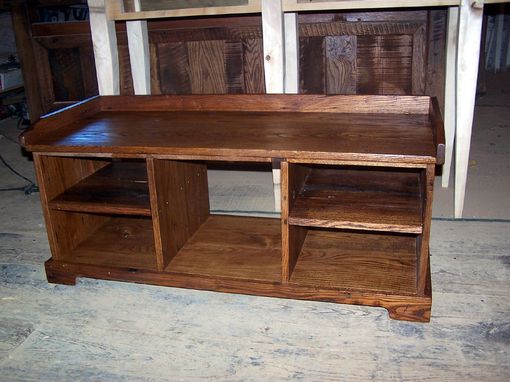 Custom Made Vintage Reclaimed Storage Wood Bench