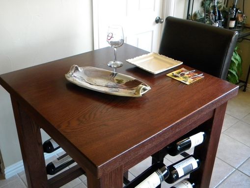 Custom Made Brinkman Pub Table With Wine Storage
