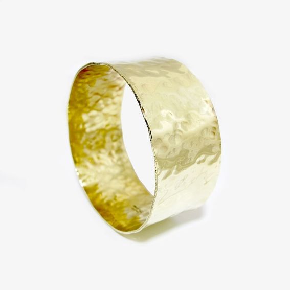 Custom Made Wide Gold Bangle Bracelet Brass Cuff Hammered Faux Gold Bangle Fake Gold