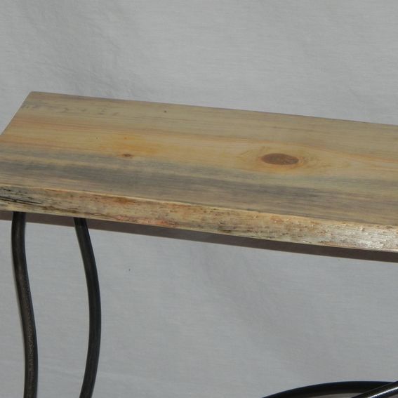 Custom Made Live Edge Bench Using Reclaimed Goods by Chrome Dome