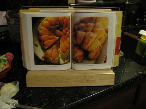 Custom Personalized Cookbook Holder by Rhodes Woodworking | CustomMade.com