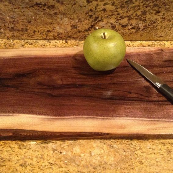 Custom Made Live Edge Serving Tray / Cutting Board by Flexpc, LLC