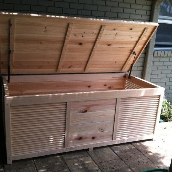 Hand Made Custom Made Outdoor Storage Box by Splinters N More Inc