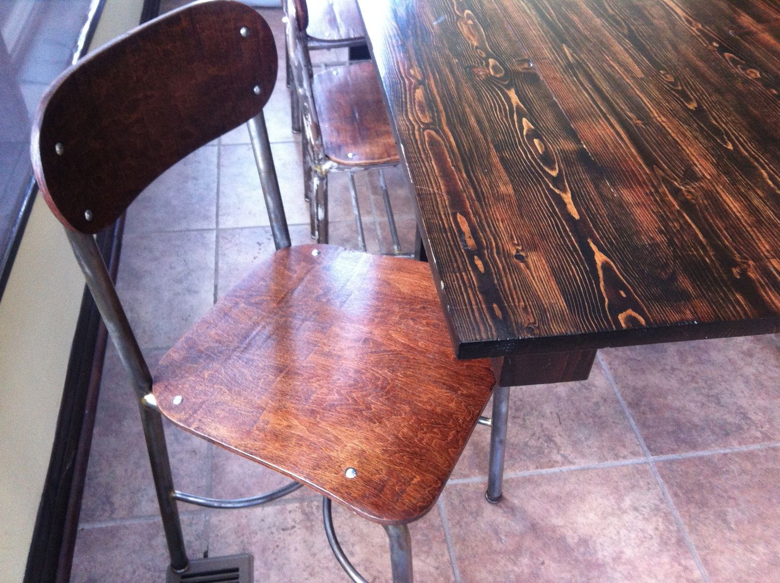 Custom Made Red Mahogany Dining Table by Redvine Design