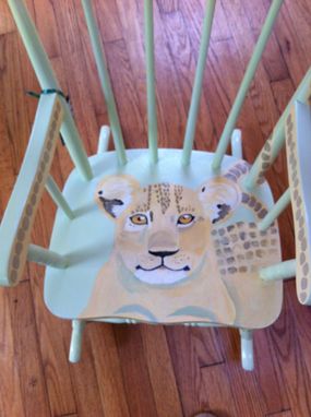 Custom Made Lion Cub Rocking Chair