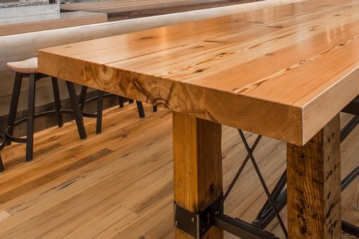 Custom Made Custom Reclaimed Wood & Steel Conference Table / Farm Table / Community Table