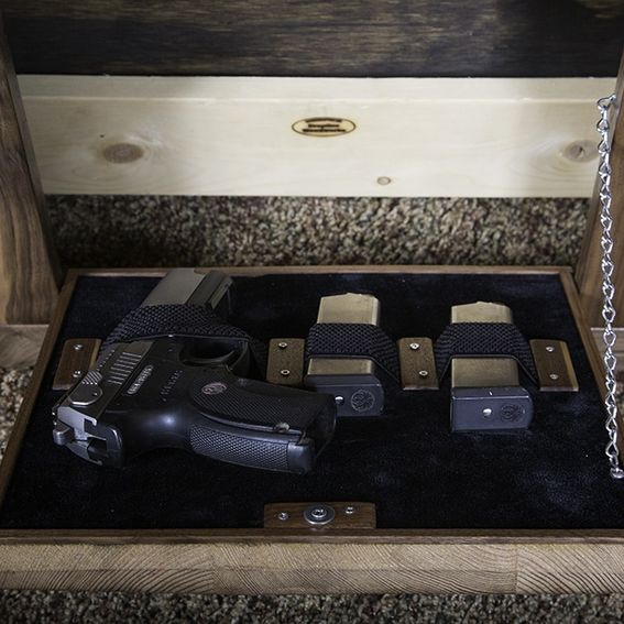 Hand Made Hidden Gun Barn Wood Coffee Table by Droptine Woodworks