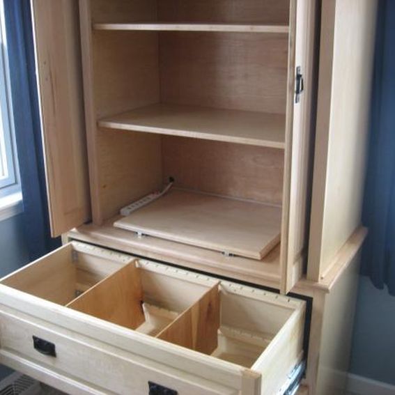 Custom Made Maple File And Printer by Yoder Furniture Design