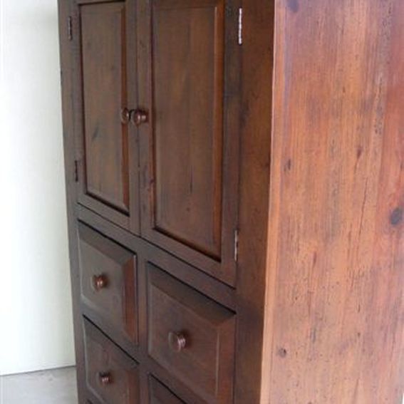Hand Made Barnwood Hutch Armoire by ECustomFinishes Reclaimed Wood
