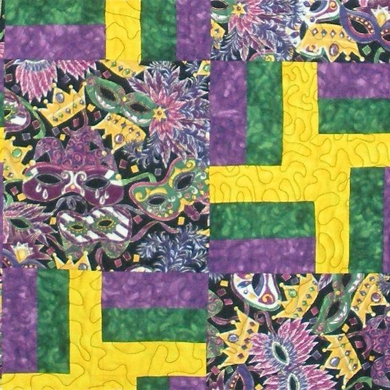 mardi gras quilt block