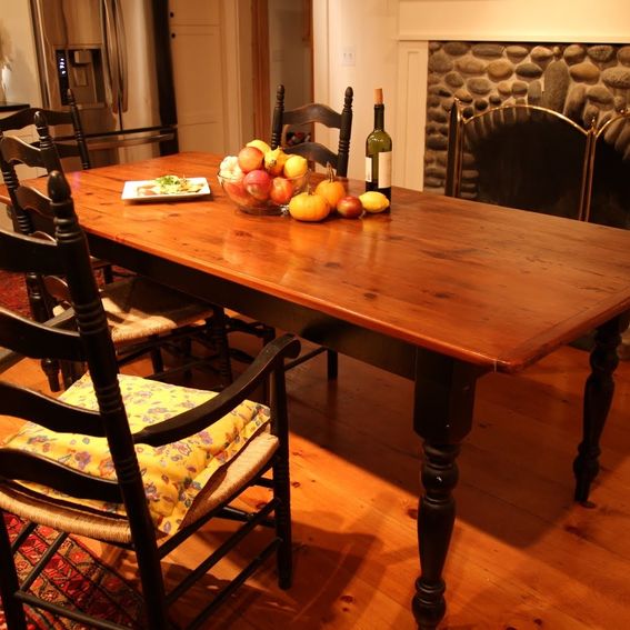 Hand Crafted Gorgeous Barn Wood Farm Table In Brown Cherry By 