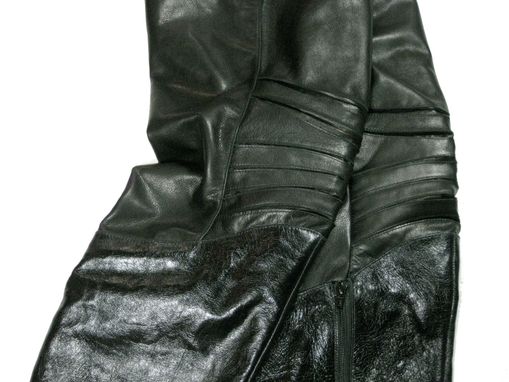 Custom Made Custom Made Leather Boot Pants