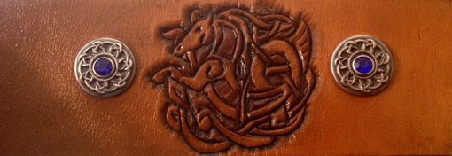 Custom Made Leather Celtic Horse Wrist Cuff