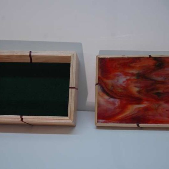 Hand Made Maple With Glass Top Keepsake Box by WoodenItBeNice