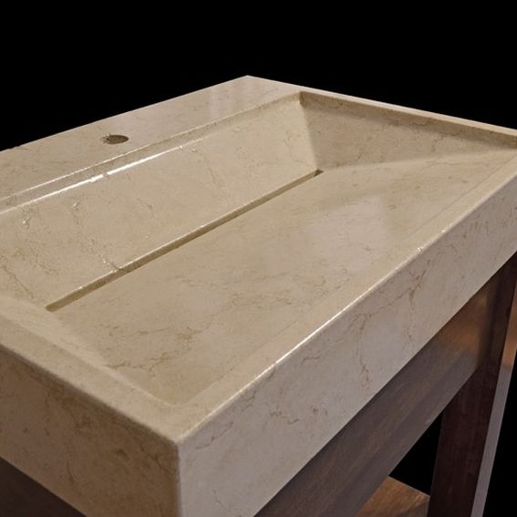 Handmade Custom Vanity HandPressed Yuma Concrete Sink With Solid