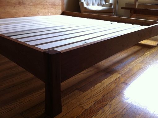 Custom Made Cherry Bed With Shelves