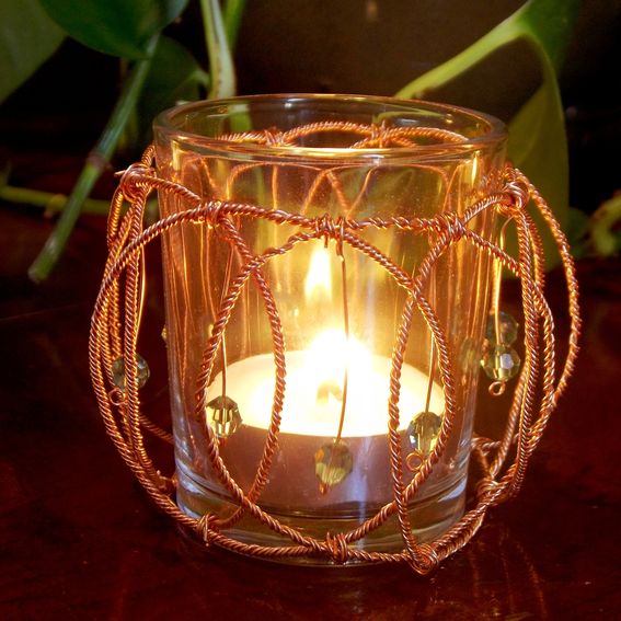 Hand Crafted Wire Wrapped Decorative Votive Candle Holders by JAtanas Designs