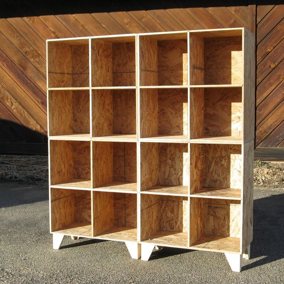 Custom Made Osb Cubby Bookcase Storage Unfinished by Modular Osb